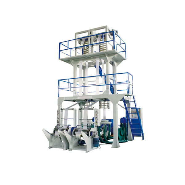 Single Layer High Speed Twin Die Blown Film Extrusion Machine